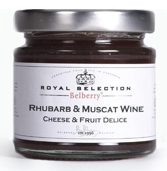 Rabarber &amp; Muscat wijn konfijt - Belberry 130 gr