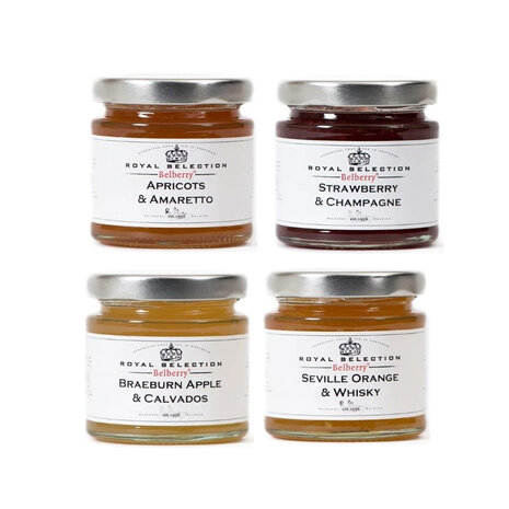 Voordeelpakket: Assortiment Luxury Preserves confituren & jam van Belberry - 4x130 gr